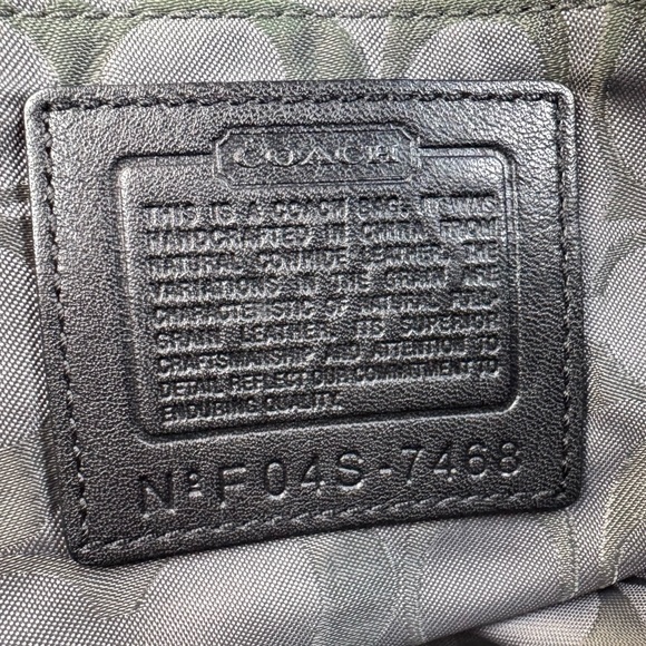 Vintage Coach Weekender Black Leather Tote Bag - Picture 10 of 13